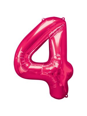 BALÃO PINK NUMERO 4